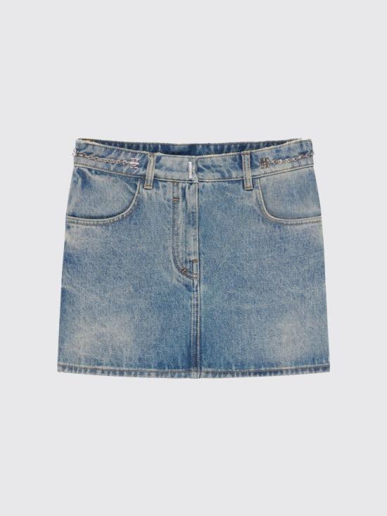 25FW 지방시 데님 스커트 BW40SQ5Y9N 420 Blue