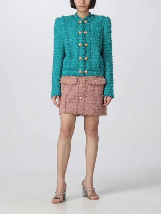  발망 자켓 AF1SK318XE36 7CG Turquoise - BALMAIN