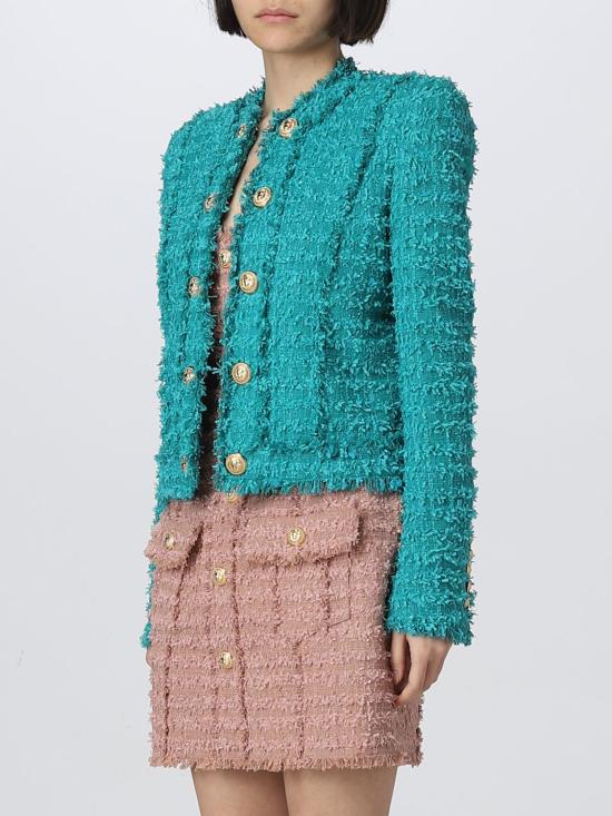  발망 자켓 AF1SK318XE36 7CG Turquoise - BALMAIN