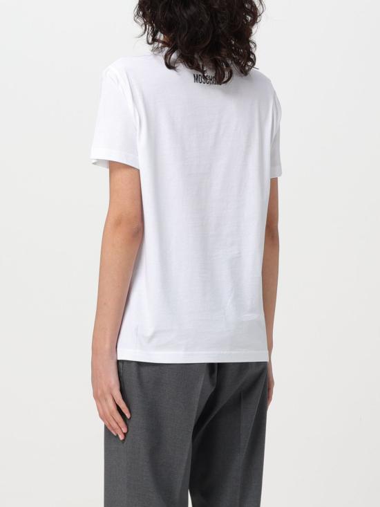  모스키노 반팔 티셔츠 07090441 1001 White - MOSCHINO