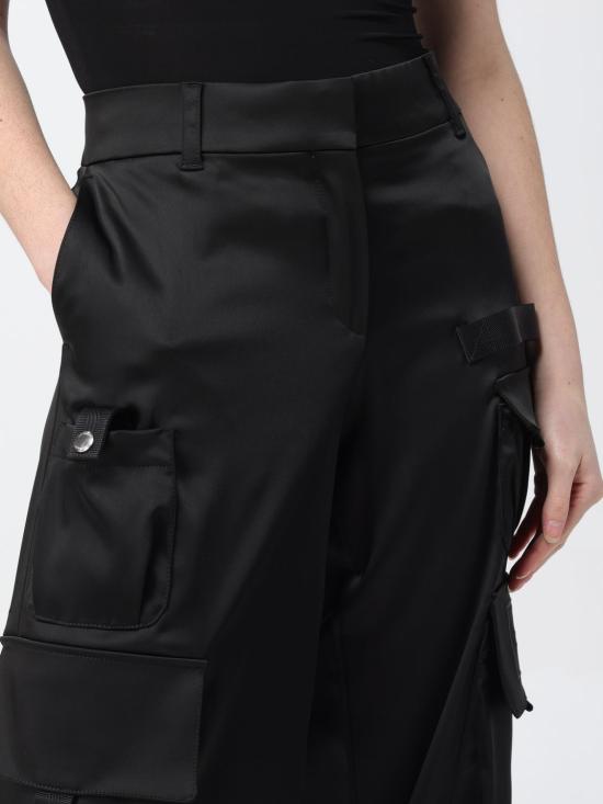 25SS 오프화이트 스트레이트 팬츠 OWCF017S24FAB003 1010 Black - OFF WHITE