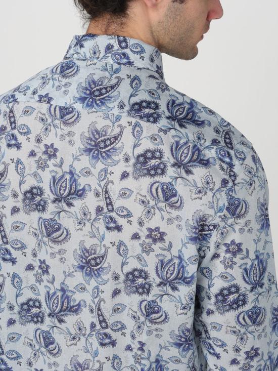 25FW 에트로 긴팔 셔츠 MRIB000199SA537 X0880 Gnawed Blue - ETRO