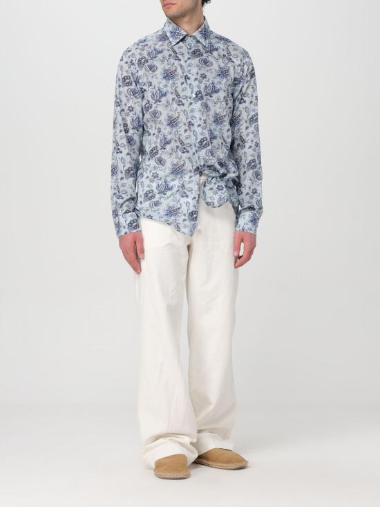 25FW 에트로 긴팔 셔츠 MRIB000199SA537 X0880 Gnawed Blue - ETRO