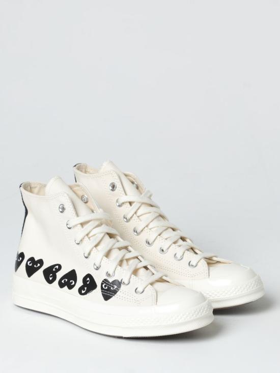 25FW 꼼데가르송 플레이 X 컨버스 스니커즈 P1K127 2 White - COMME DES GARCONS PLAY CONVERSE
