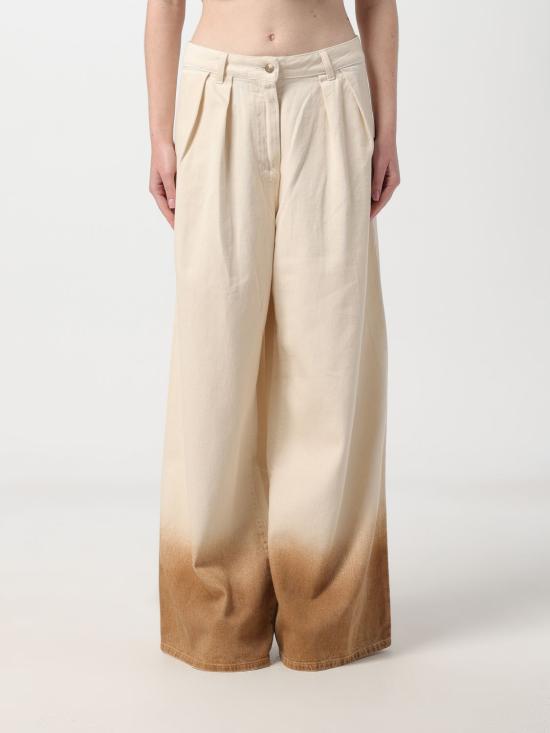  알라누이 스트레이트 팬츠 LWYB003R24DEN002 0360 Yellow Cream
