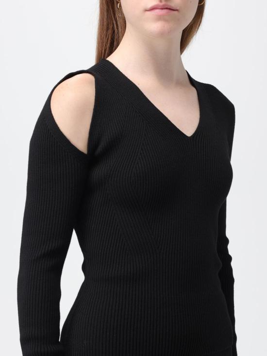 25FW 알렉산더 맥퀸 스웨터 768602Q1A65 1000 Black - ALEXANDER MCQUEEN