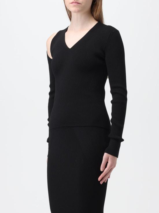 25FW 알렉산더 맥퀸 스웨터 768602Q1A65 1000 Black - ALEXANDER MCQUEEN