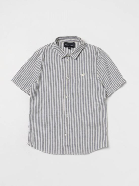 25FW [키즈] 엠포리오 아르마니 패턴 셔츠 3D4CJF4N8KZ F147 Grey