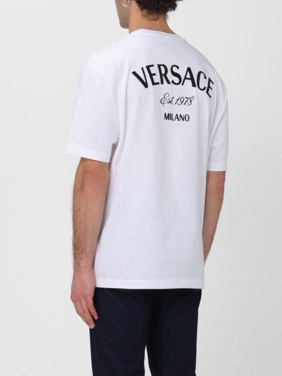 25FW 베르사체 반팔 티셔츠 10133021A09865 1W010 White - VERSACE