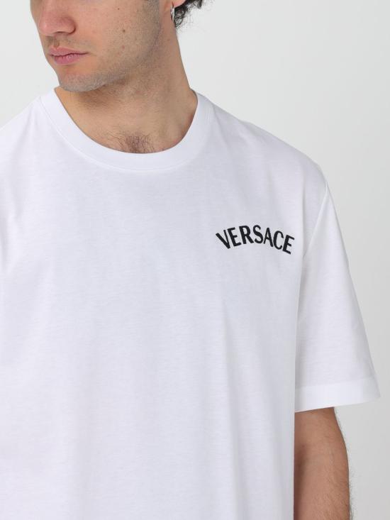25FW 베르사체 반팔 티셔츠 10133021A09865 1W010 White - VERSACE