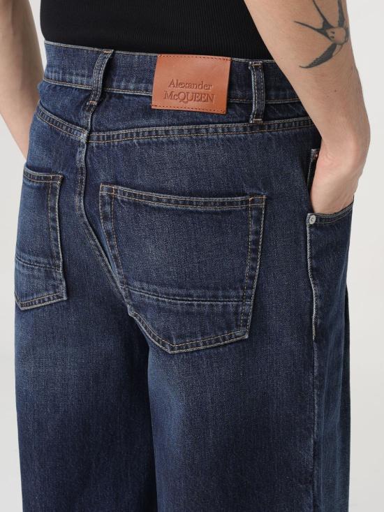  알렉산더 맥퀸 데님 숏팬츠 765475QYAAQ 4211 Blue - ALEXANDER MCQUEEN