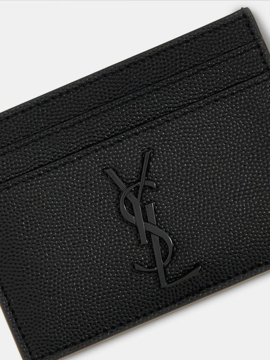 25FW 생로랑 모노그램 카드지갑 485631BTY0U 1000 Black - SAINT LAURENT