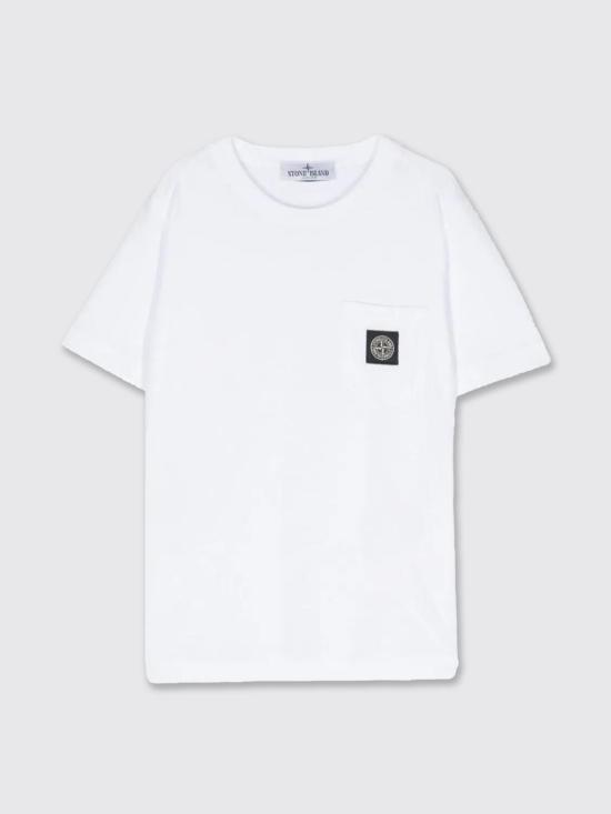 25FW [키즈] 스톤 아일랜드 티셔츠 20347 V0001 White
