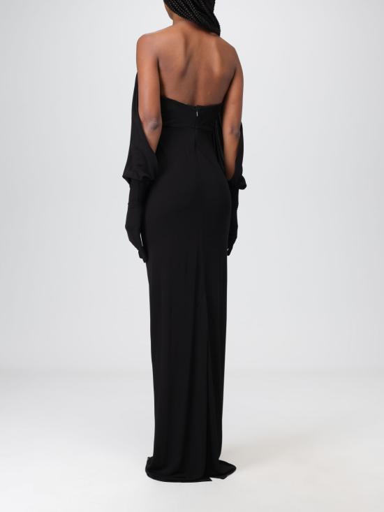  생로랑 롱 원피스 740962Y7F93 1000 Black - SAINT LAURENT