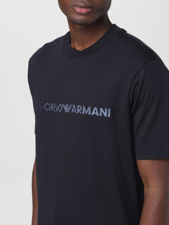 25FW 엠포리오 아르마니 반팔 티셔츠 3D1TG31JPZZ 09R2 Blue - EMPORIO ARMANI