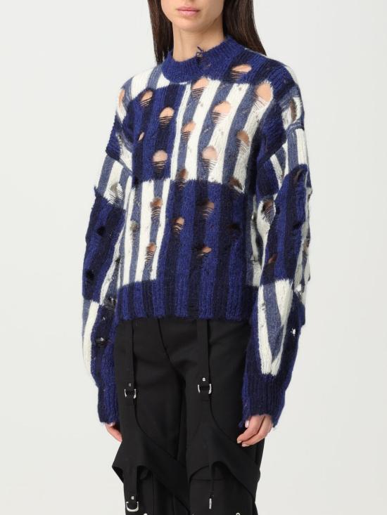 25FW 오프화이트 스웨터 OWHE101F23KNI001 4504 Blue - OFF WHITE