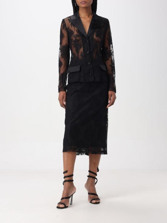 25FW 돌체앤가바나 롱 스커트 F4CSJTHLMO7 N0000 Black - DOLCE & GABBANA