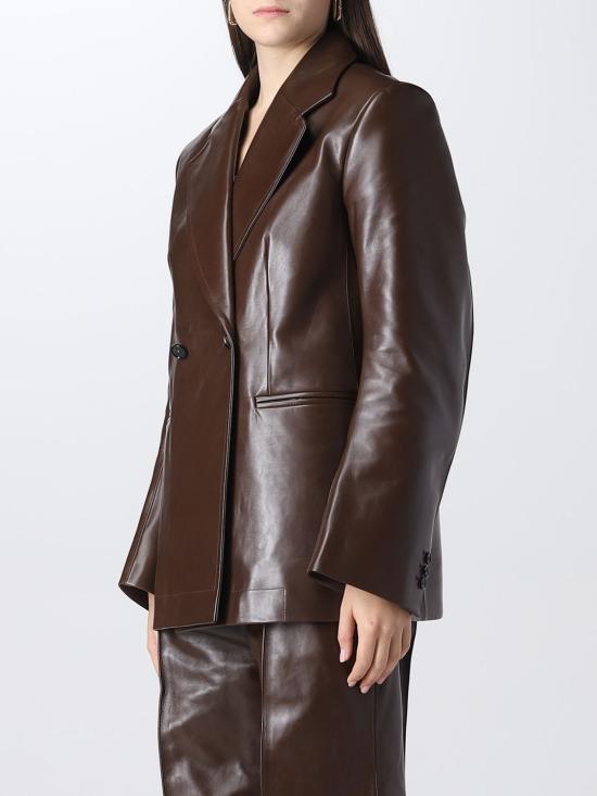  보테가베네타 가죽 자켓 715405VKEB0 8207 Brown - BOTTEGA VENETA