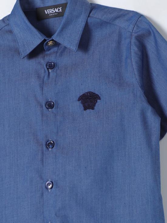 25FW [키즈] 베르사체 데님 셔츠 10138361A09738 2D930 Sky Blue - VERSACE