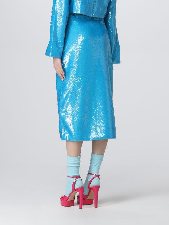  가니 롱 스커트 F7865 803 Gnawed Blue - GANNI