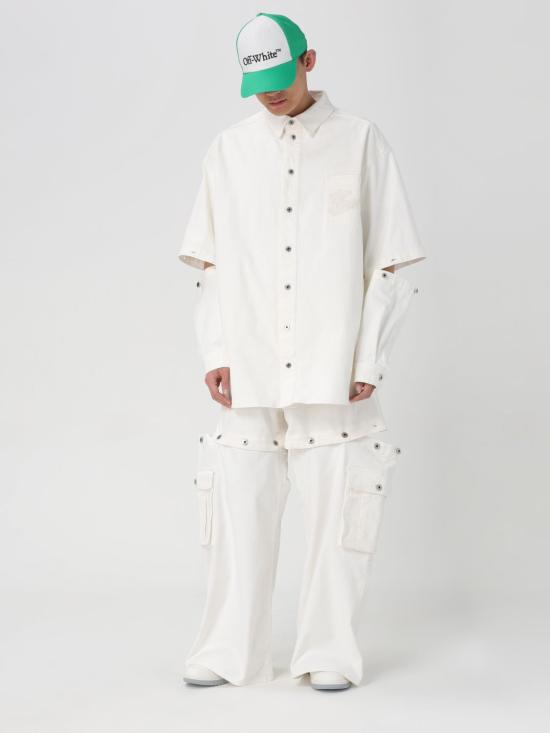 25FW 오프화이트 카고 팬츠 OMYA183S24DEN001 0202 White - OFF WHITE