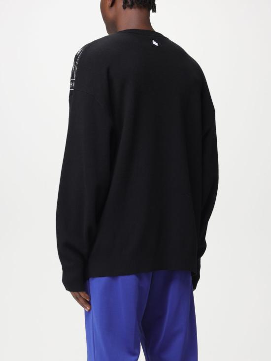 25FW 마르셀로 불론 긴팔 티셔츠 CMHE036F23KNI001 1001 Black - MARCELO BURLON