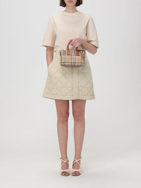 25FW 버버리 퀼티드 미니 스커트 숏 스커트 8081126 Beige - BURBERRY