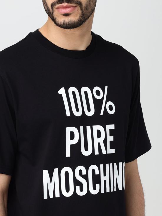  모스키노 반팔 티셔츠 07150241 1555 Black - MOSCHINO