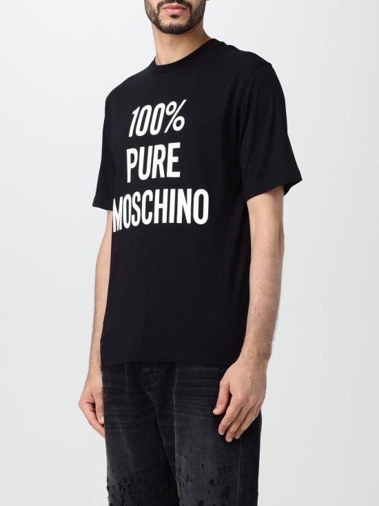  모스키노 반팔 티셔츠 07150241 1555 Black - MOSCHINO