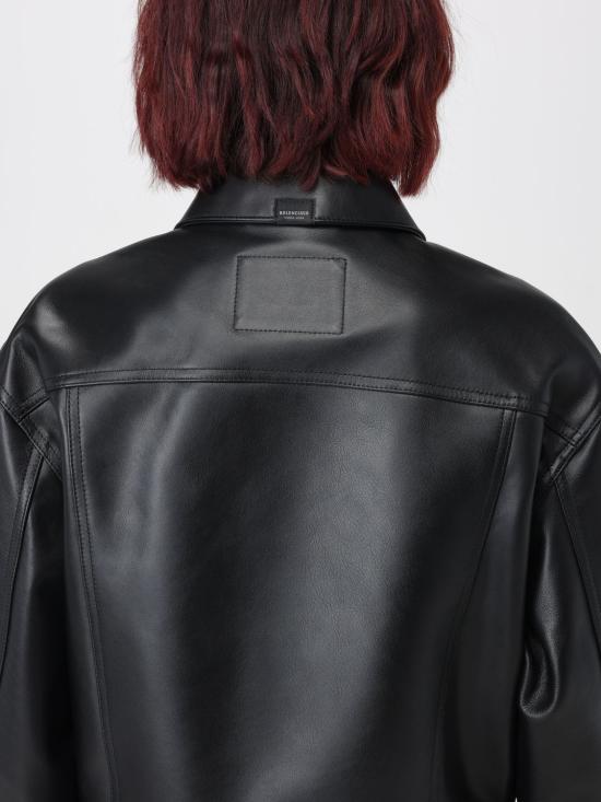  발렌시아가 가죽 자켓 773439TPS30 1000 Black - BALENCIAGA
