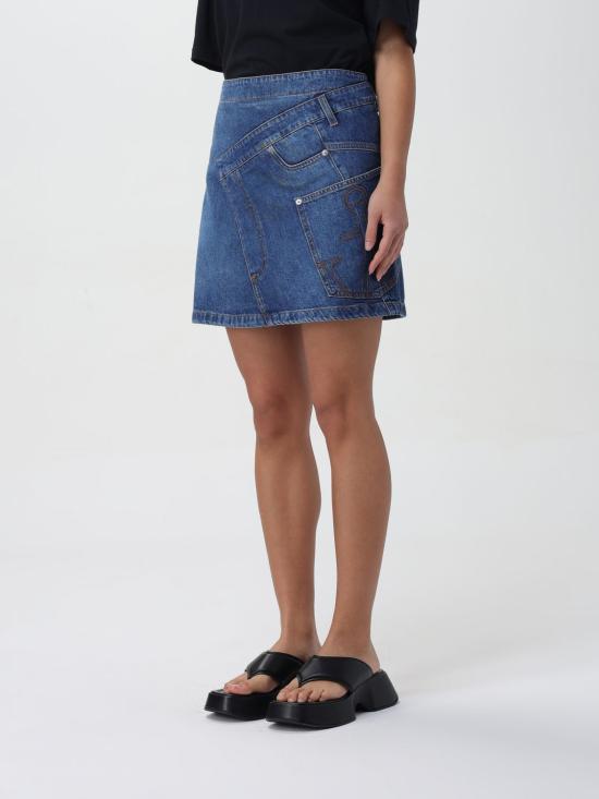 25FW JW앤더슨 데님 스커트 DK0020PG1499 804 Blue - JW ANDERSON