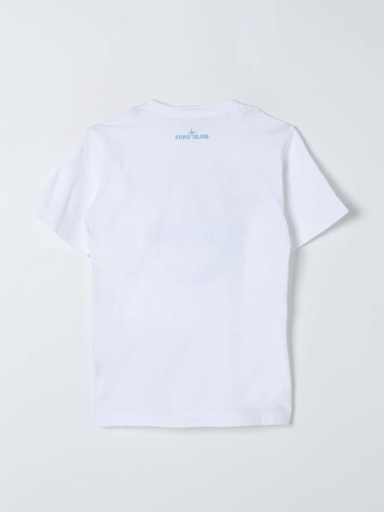 25FW [키즈] 스톤 아일랜드 티셔츠 21072 V0001 White - STONE ISLAND