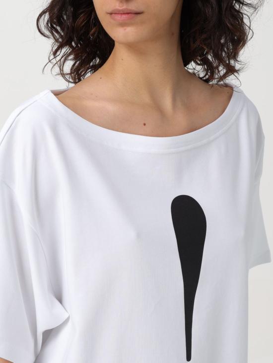  모스키노 반팔 티셔츠 07030442 1001 White - MOSCHINO