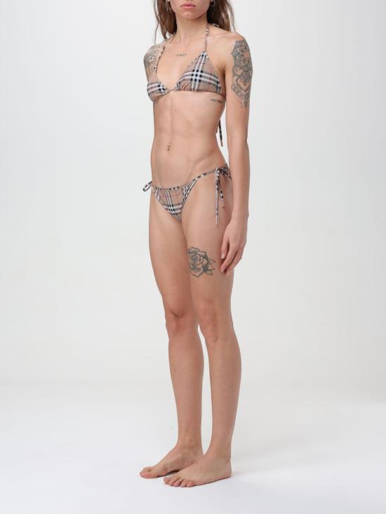 26SS 버버리 빈티지 체크 스트레치 나일론 트라이앵클 비키니 8009008 Beige - BURBERRY