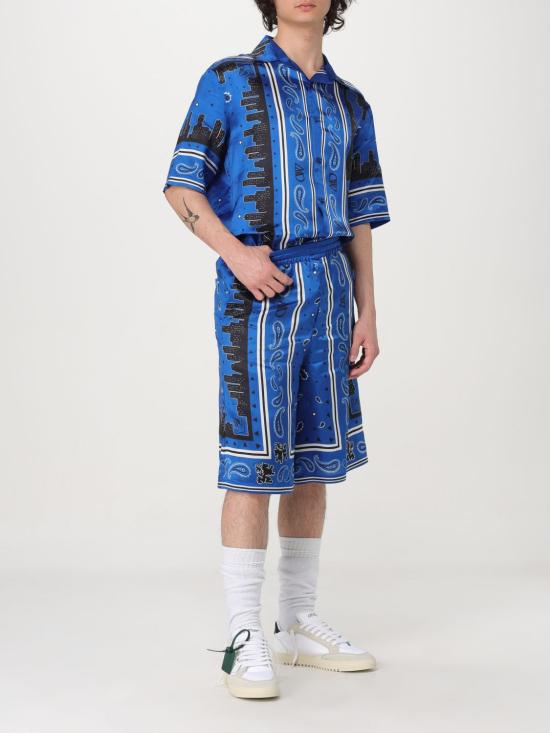 25FW 오프화이트 숏팬츠 OMCB092S24FAB001 4600 Blue - OFF WHITE