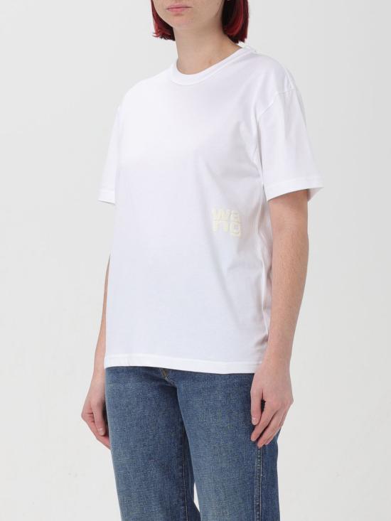 25FW 알렉산더 왕 반팔 티셔츠 4CC3221357 100 White - ALEXANDER WANG