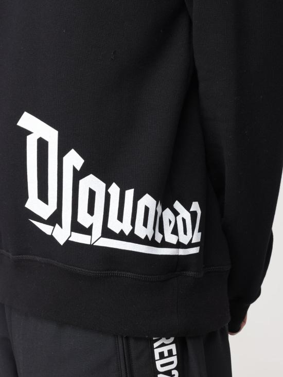 디스퀘어드2 후드 티셔츠 S71GU0627S25516 900 Black - DSQUARED2