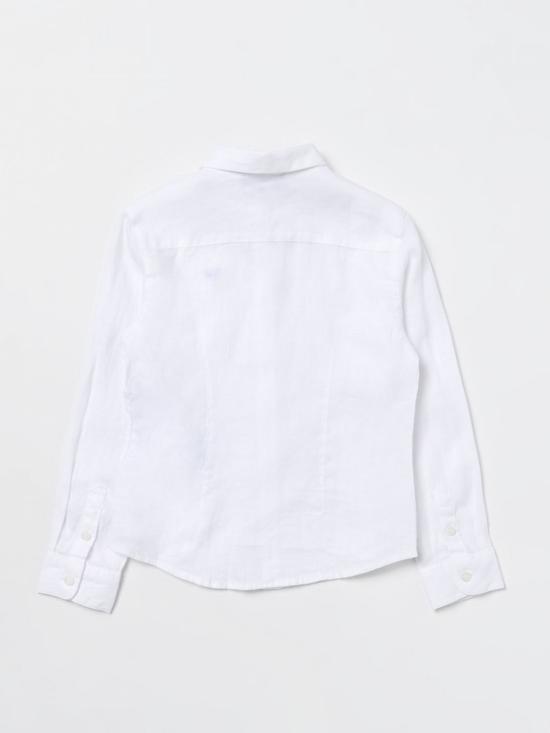 25FW [키즈] 엠포리오 아르마니 셔츠 8N4CJ93NEEZ 0100 White - EMPORIO ARMANI