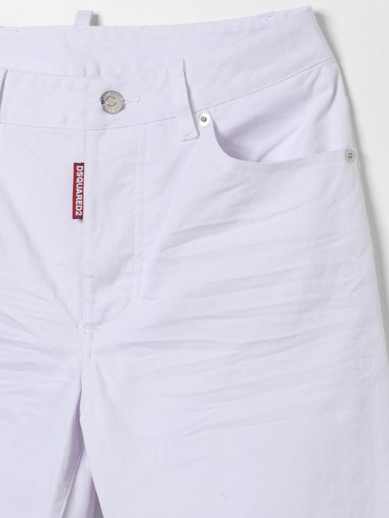25FW [키즈] 디스퀘어드2 스트레이트 팬츠 DQ0501D0A95 DQ100 White - DSQUARED2