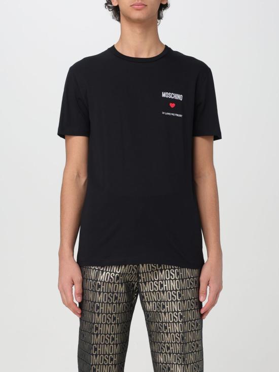  모스키노 반팔 티셔츠 07200241 1555 Black