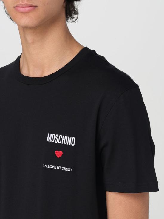  모스키노 반팔 티셔츠 07200241 1555 Black - MOSCHINO