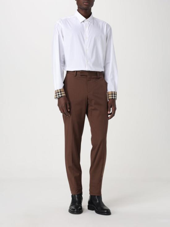 25FW 버버리 스트레치 코튼 셔츠  8071465 White - BURBERRY