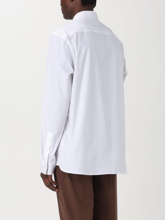 25FW 버버리 스트레치 코튼 셔츠  8071465 White - BURBERRY