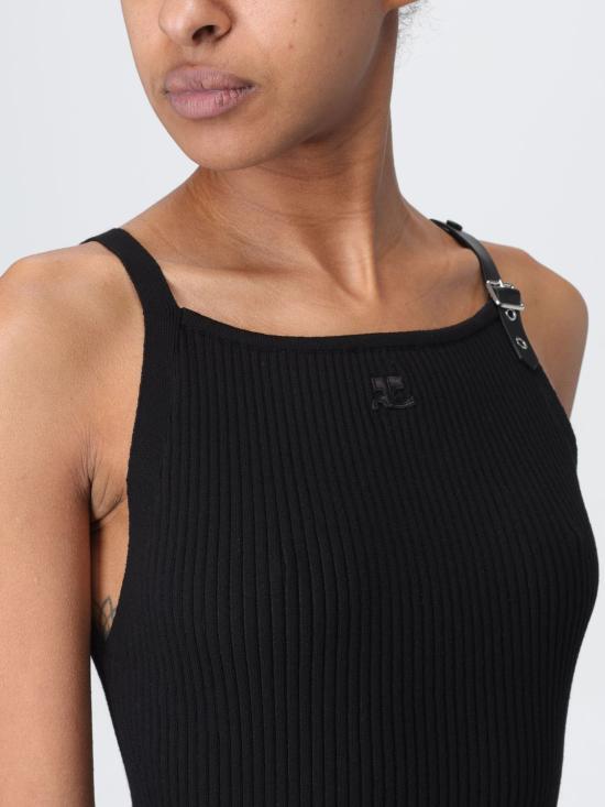  쿠레쥬 숏 원피스 124MRO328FI0001 9999 Black - COURREGES