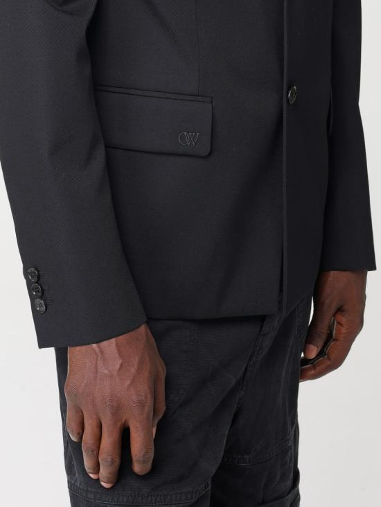 25FW 오프화이트 수트 자켓 OMEN063F23FAB001 1010 Black - OFF WHITE