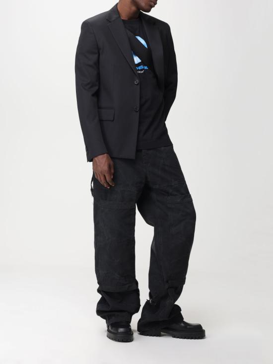 25FW 오프화이트 수트 자켓 OMEN063F23FAB001 1010 Black - OFF WHITE