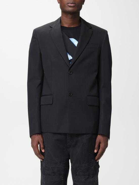 25FW 오프화이트 수트 자켓 OMEN063F23FAB001 1010 Black