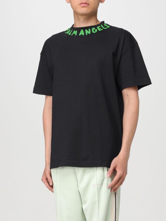  팜앤젤스 반팔 티셔츠 PWAA073S24JER001 1070 Black - PALM ANGELS