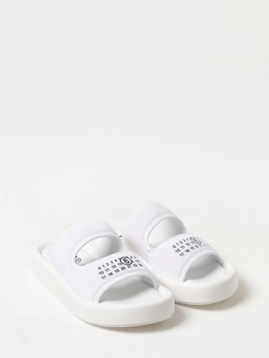 25FW [키즈] MM6 메종마르지엘라 샌들 77541 2 White - MM6 MAISON MARGIELA