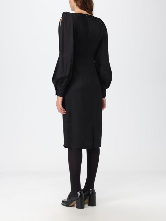 25FW 보테가베네타 미디 원피스 750275V35B0 1000 Black - BOTTEGA VENETA